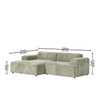 Sophisticated Wood Right Aligned 2-Seater With Upholstery Non Storage Sofa In White Colour
