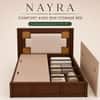 Nayra Solid Wood Comfort King Bed Box Storage Provincial Teak Finish Mattress 72 x 78 Inches