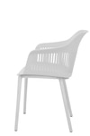 Kepler Brooks Senora Cafeteria Dining Chair in White Colour