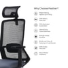 Feather Ergonomic Office Chair Black in Grey Colour