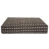 Bohemian Aztec Rectangle Cotton Pets Bed in Brown Colour
