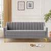 Fame Velvet 3 Seater Sofa in Grey Colour