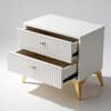 Aurum Ridge Side Table in White  Colour