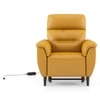 Maurice Leather Recliner in Yellow Colour
