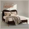 Elaris Curve Comfort Queen Size Bed in velvet With Engineer Wood Frame & Hydraulic Storage