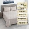 Niko Coffee Shade Solid Plain 500 TC Cotton Satin Flat Super King Size Bedsheet with 2 Pillow Covers – Threads
