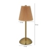 Rechargeable Touch Table Lamp Orange Shade with 15 Hour Battery Backup