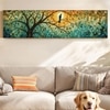 Abstract Botanical Tree Mosaic Canvas Wall Art 12 x 46 Inch