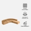 Zenliving Wood Left Aligned 3-Seater With Upholstery Non Storage Sofa In Beige Colour