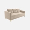 Arab Velvet 3 Seater Sofa Cream Color