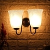 Devansh Metal Electric Wall Light in black Colour with White Shade Count of 2 Lights