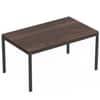 Holven 6 Seater Rectangular Dining Table Brown Maple & Black