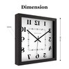 Spaces Unhooked Reversed Numeral Square Wooden Wall Clock