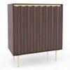 Keoni Solid Wood Free Standing Bar Cabinet in Claret Mahogany Finish