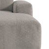 Sophisticated Wood Right Aligned 3-Seater With Upholstery Non Storage Sofa In Grey Colour