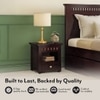 Fidora Solid Wood Bedside Table in Mahogany Finish