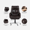Ettorez Otimo Premium High Back  Boss Chair In Brown Colour