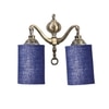 Devansh Metal Electric Wall Light in Blue Colour with Blue Shade Count of 2 Lights