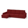 Apollo Compact Sofa (Colour : Salsa Red, Cushion : Soft, Back Type : High Back, Seating Capacity : Left Aligned 3 Seater + Left Aligned Chaise)
