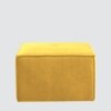 Abigail Blue Velvet Pouffe With Golden Legs