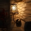Devansh Metal Electric Wall Light in Gold Colour with Black Shade Count of 1 Light