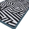 Jaipur Rugs Soft Tiger Pictorial Wool Polyester Dhurrie Rug White 6x9 ft In Ebony and Undyed White