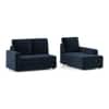 Apollo Sofa (Colour : Cobalt, Cushion : Hard, Back Type : High Back, Seating Capacity : Right Aligned 2 Seater + Right Aligned Chaise + Ottoman)