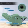Helios Motorised Recliner Chair for with Rocking Revolving Premium Soft Suede Fabric 1 Seater Chair - Green