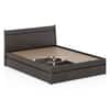 Basel Solid Wood Queen Size Box Storage Bed In Dark Chestnut Finish