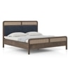 Hanoi Solid Wood King Size Bed Without Storage (Danish Walnut Finish, Davos Plus Colour)