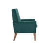 Leston Boucle Fabric Lounge Chair in Green Colour