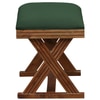 Calvegrove Solid Wood Ottoman in Green Fabric