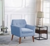 Thomas Fabric Lounge Chair in Blue Color