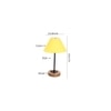 Eliezer Yellow Fabric Shade Table Lamp with Natural Wood & Iron Base