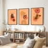 The Castle Decor Boho Abstract Botanical Wall Art Set of 3 Design 13 11x17 Inch