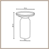Modern Aluminium Side Table in Gold Colour