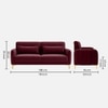 Monly Velvet 3 Seater Sofa Maroon Color