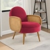 Holden Cane Accent Chair in Maroon Colour
