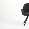 Cotton Fabric Dining Chair in Grey Colour