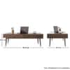 Hexa Engineered Wood Coffee Table With 2 Drawers In Flower Wenge