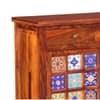 Rangrez Three Door Sheesham Wood Sideboard in Honey Oak Finish