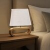 Devansh White Jute Table Lamp With  Wood Natural Base -10