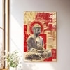 Abstract Buddha Canvas Wall Art 22 x 34 Inch