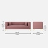 Texude Velvet 3 Seater Sofa in Pink Colour
