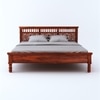 Miraya Solid Wood King Size Non Storage Bed In Honey Finish