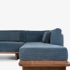 Anish Solid Wood Modular L Shape Sofa in Brown Colour