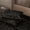 Stoa Paris Satin King Size Bedsheet with 2 Pillow Covers  Size Midnight Opera