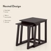 Silvino Solid Wood Side Table in Mahogany Finish
