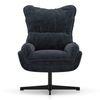 Marson Swivel Lounge Chair and Ottoman in Indigo Blue Colour