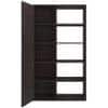 Nikola Large Crockery cum Bookshelf and Divider Unit in Antique Ebony Ivory Colour